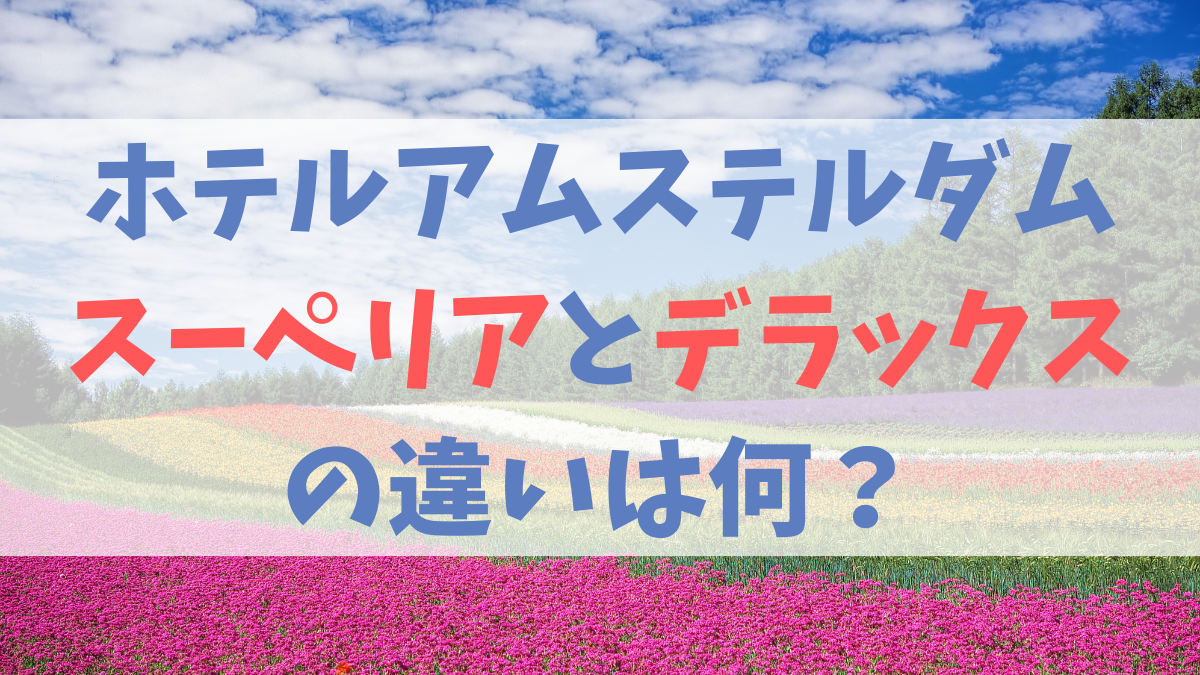 ホテルアムステルダムのスーペリアとデラックスの違いは？