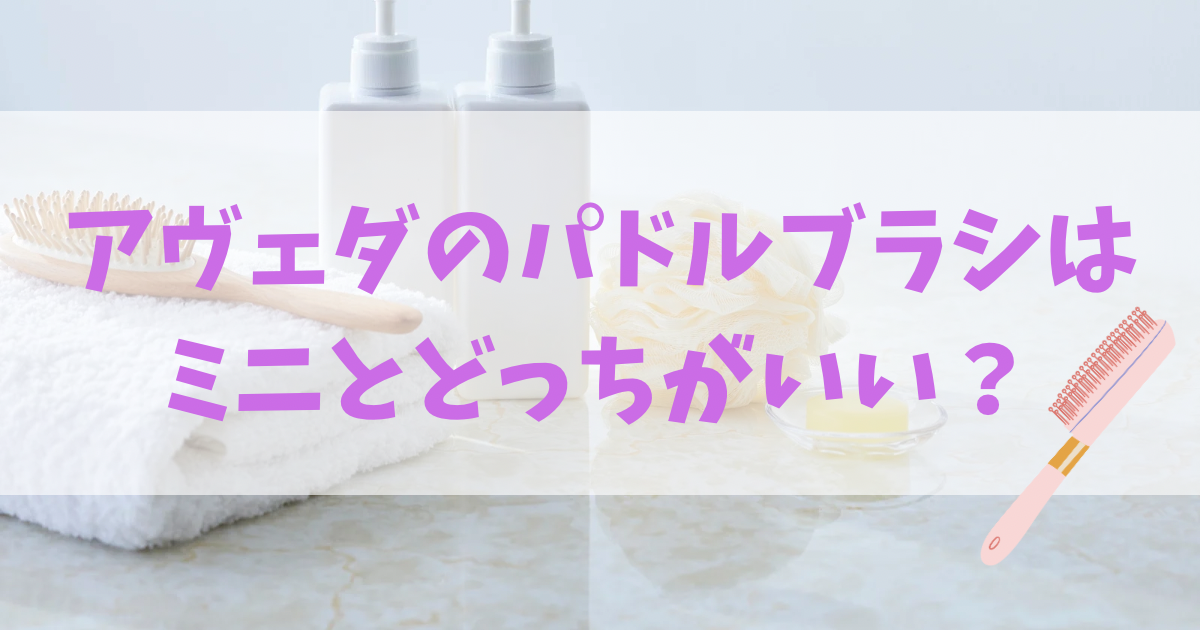 アヴェダのパドルブラシはミニとどっちがおすすめ？